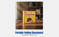8-in-1 Magnetic Flying Chess Board, Portable Educational Puzzle Toy for Kids, Foldable Multi-Game Set, Family Travel Fun