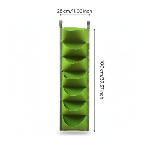 7-Pocket Hanging Planter Reinforced Eyelets Hanging Pocket Planter Single Column