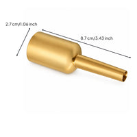 Polished Finish Brass Mouthpiece Cylindrical Body Cup-Shaped Mouthpiece Smooth Instrument Part Metal
