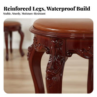 Carved Leg Vanity Seat Vintage Design Music Bench Anti-Slip Feet for Home, Women