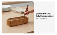 3-Compartment Cutlery Basket Woven Design Utensil holder Compartmentalized for RV