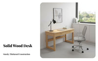 children's Wooden Desk and Chair Set Space Saving Solid Wood Student Writing Desk Rounded Edges children's Study Table with Drawer for Homeschooling