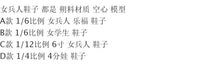 1/6 1/12 1/4 比例 女款 鞋子 皮鞋  学生鞋 兵人 娃娃 组件 模型