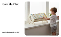 Front-Facing young child book rack Sturdy Construction Desktop Shelf Cute Design