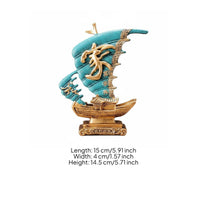 2 Pieces Housewarming Gift Elephant Statue Hand Painted Feng Shui Elephant Decor Handmade Stable Base for Office, Desk