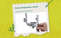 Temperature-regulated mixing valve, U-shaped toggle faucet, hot and cold water control, bathroom shower, high quality brass