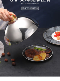 Stainless Steel Steak Cover for Grilling and Serving