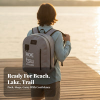 Waterproof Fishing Backpack Outdoor Paddleboard Bag Sturdy Backpack with D-Loop Lightweight for Anglers, Paddleboarders, Paddleboarding, Kayaking