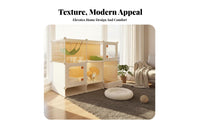 Multi-Level Feline Villa with Integrated Litter Box Spacious Interior