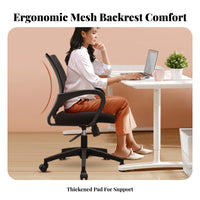 Height Adjustable Mesh spine Caster Chair Support Ergonomic Mesh Rolling Chair 360-Degree rotate Office Furniture Mobile Casters for Remote Workers, Students, gaming enthusiasts, Study Room, Workstation, Bedroom, Gaming Setup