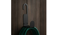 2 Pieces Metal Wall-Mounted Hose Holder Compact Garden Hose Hanger Long-Lasting Hardware Rustproof for Patio