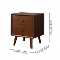 Nightstand with Open Storage Compact Nightstand with Drawers Stable for Bedroom