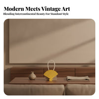 Ornamental Wall Accent Fan-Shaped Decorative Wall Ornament Gold-Colored