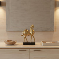 Abstract Horse Sculpture Detailed Sculpting Horse Sculpture Sleek Finish for Entryway, Bookshelf, Desk