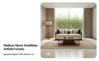 Light Luxury Modern Chinese aesthetic Couch Wooden details Living Room Set Sturdy and long-lasting Lounge Seating Comfortable Cushioning for Interior Designers, Business Owners, Apartment Dwellers, private lounge, Lobby, Reception Area
