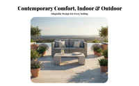 4 Pieces 4-Piece Woven Seating Set Weather-Resistant Outdoor Furnishing Long-Premiuming Frame Easy to Clean for Householders