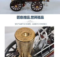 北欧风格老式蒸汽火车头手工模型装饰摆件金属工艺品影视道具饰品