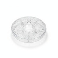 Glossy Partitioned Treat Box Tableware Transparent Lid for Tabletop Serving