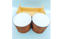 Drum with Holder Foldable Wooden Hand Drum Versatile Percussion Instrument for Beginners