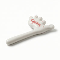 Ceramic Straw with Foot Top Washable Ceramic Straw Handmade Look for Office