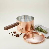 Copper Pot with Lid Artisanal Hammered Copper Pot Heat Retention