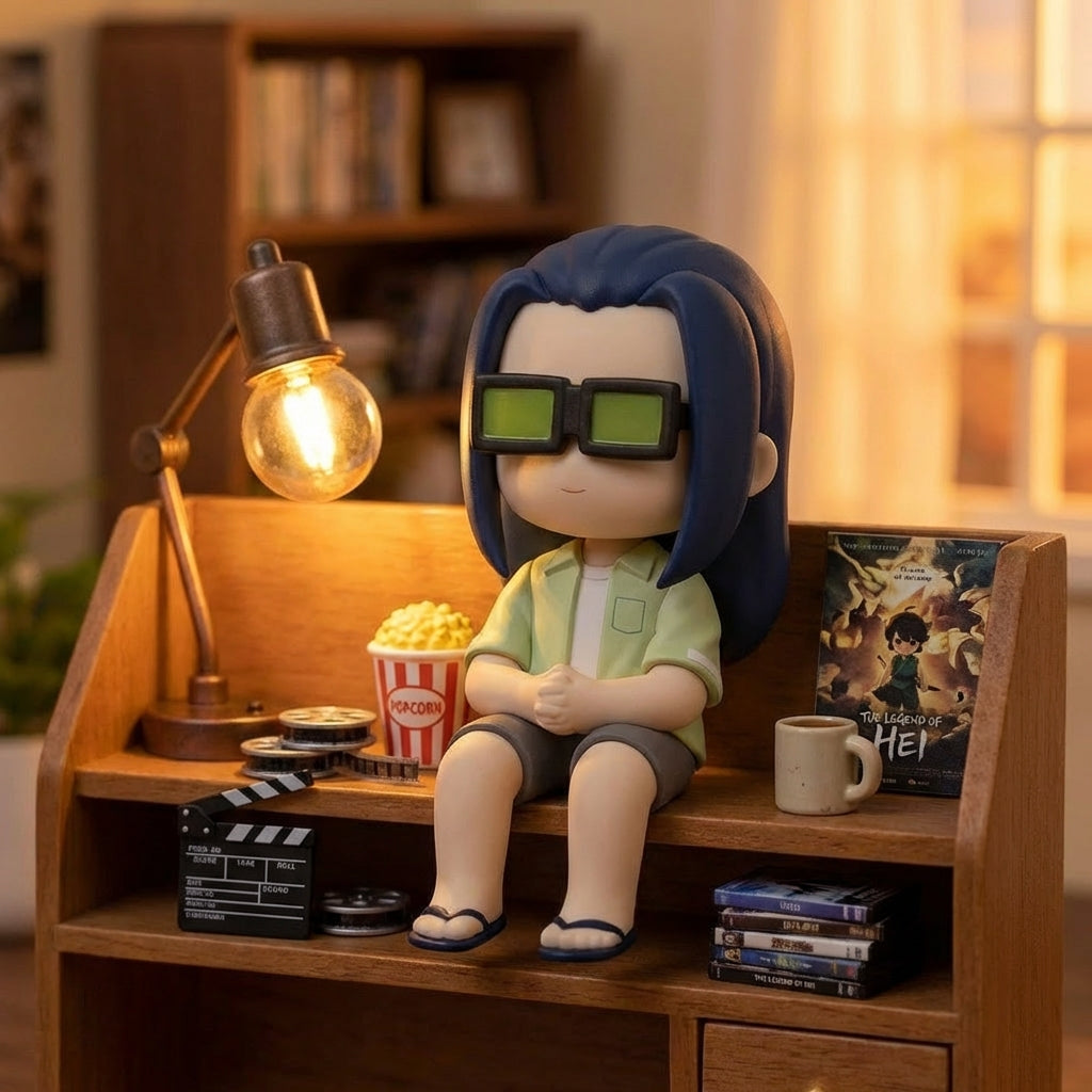 Luo Xiaohei Daily Life Series Figure Cute Miniature Design the Fantasy of Hei 2 Collectible Set Anime Character Mystery Toy for Teenagers, Bedroom