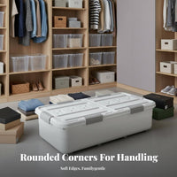 Rolling Storage Bin Large Capacity Rolling Storage Container Wheeled Design