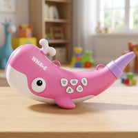Toy Whistle with Strap Rechargeable Whale Whistle Whistle Light-up Musical for Children, Pretend Play, Breathing Practice
