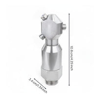 Stainless Steel Rotary Cleaning Nozzle 3 Water Outlets Stainless Steel Spray Head Easy to Install for Factory
