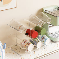 Wave-Shaped Multi-Layer Cup Storage Rack for Desk, Bar, Coffee, Tea, and Mugs
