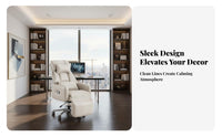 Reclining Chair with Footrest Lumbar Support Office Furniture 360° rotate Padded Armrests for People Working from Home, resting