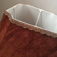 Brown Lampshade Decorative Velvet Lampshade Easy to Install for Hotel