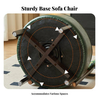SunburstaestheticShaped Chair Reclining backrestrest Single Sofa rotating Base Plush Cushioning for Adults, Homeowners