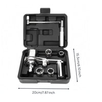 Lug Nut Wrench Kit 680 Nm Lug Wrench Set Silver Metal-Like Finish Car Repair Tool