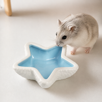Stylish Cat Bowl, Ceramic Bowl, 11cm, Starfish-shaped, Ceramic Pet Dish, Easy to Clean, For Small Pets