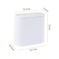 Narrow Space Garbage Bin Space Saving Oval Waste Bin Handseffortless Use