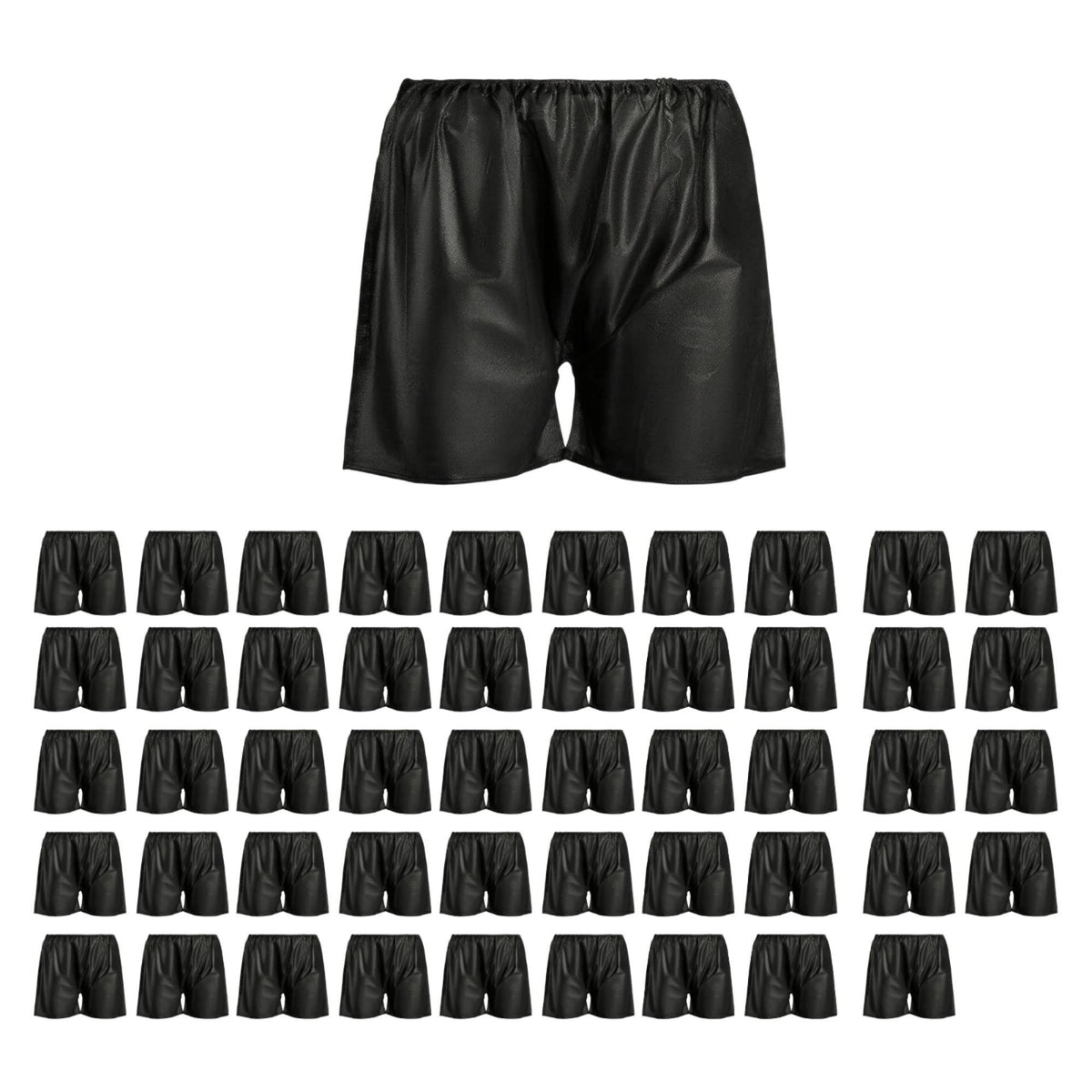 50 Pieces Individually Wrapped Disposable Men's Boxer Shorts Lightweight Boxer Shorts with Elastic Waistband Non-Woven Disposable Boxers Hygienic for Travelers, Spa Guests, Travel, Sauna, Hotel
