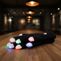 Multi-Color Modes LED Gloves Single Button Control Light up Finger Gloves Fun Gift Party Accessory for Halloween