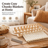 Wooden Blanket Scarf Weaving Tool DIY Weaving Frame Solid Wood Knitting Tool