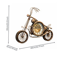 Wrought Iron Motorcycle Timepiece Large Size Motorcycle Wall Timepiece for Shop