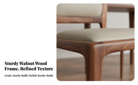 Leather-Upholstered Armchair Sturdy Wood Frame Upholstered Side Chair Minimalist Design Ergonomic Armrests for Homeowners