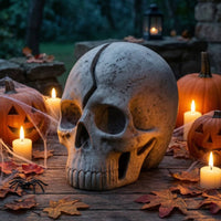 Realistic Cranium Decor Ornament | Freestanding, Resin cranium decor, for Halloween