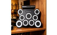Beginner Friendly Roll-up Electronic Drum Set Built-in Speakers Portable Electronic Drum Pad Pedals Included Music Instrument Headphone Connector for Beginners, Kids, Learning, Family Entertainment