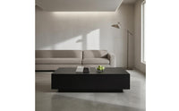 Rectangular Coffee Table Ready-to-Assemble Low Coffee Table Compact