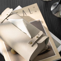 Leather Tissue Box Cover with Saddle Leather, Retro Car Tissue Holder for Living Room, Hallway, Bedroom
