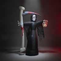 Inflatable Grim Reaper with Blade Spooky Inflatable Grim Reaper Decoration Freestanding Giant for Yard, Haunted House