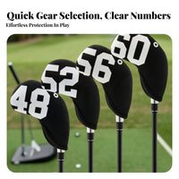 Numbered Golf Iron Head Cover | Compact Low-Profile Design, Easy-to-pull-over profile, Golf Club Head Cover, for Driving Range