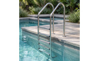 Pool Ladder with Five-Step Flange-Mount 5-Step Pool Ladder Easy to Install for in-Ground Pools, Spas