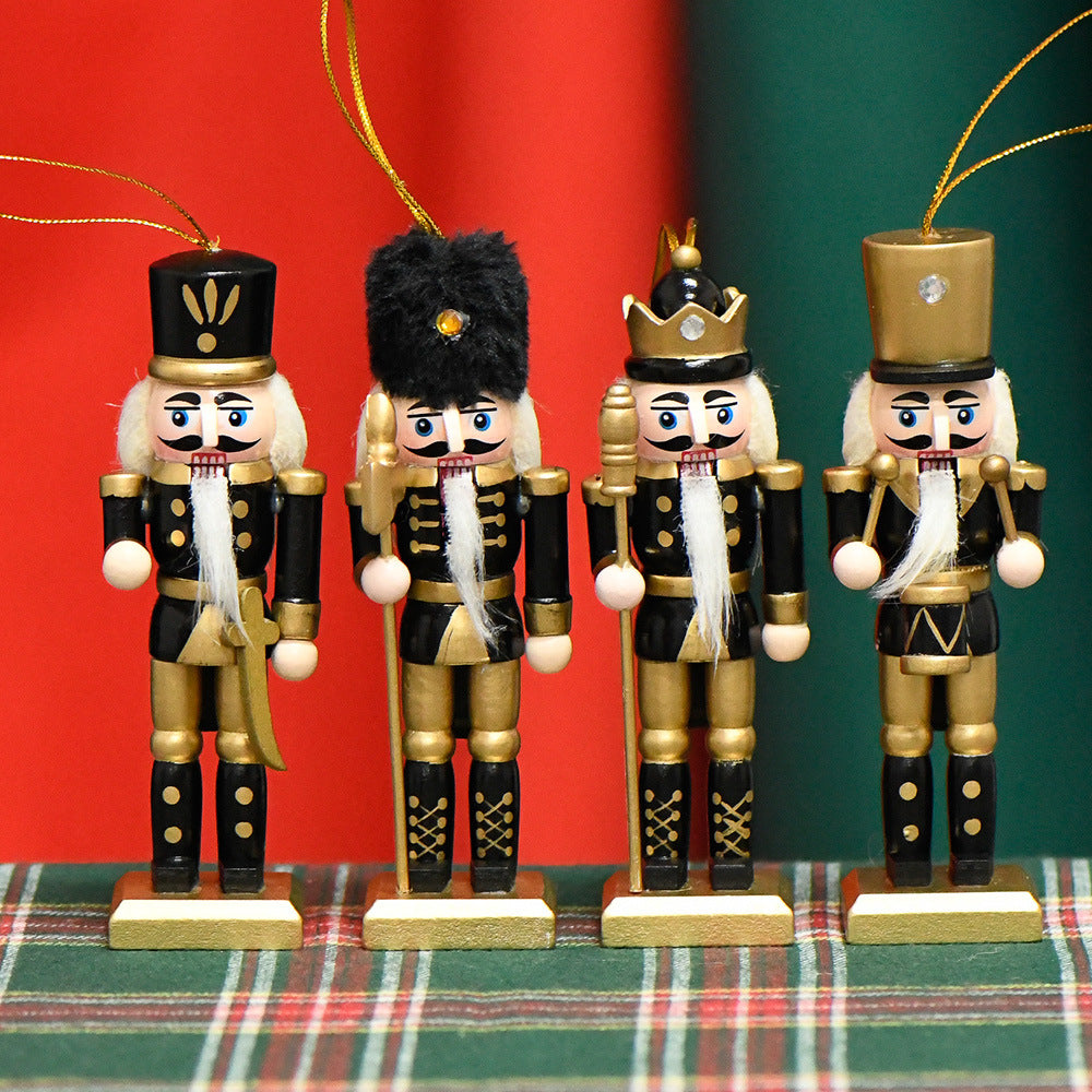 13cm Soldier Nutcracker Wooden Figurine Home Decor