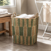 Woven Laundry Container Breathable Rattan Appearance Hamper Space Saving